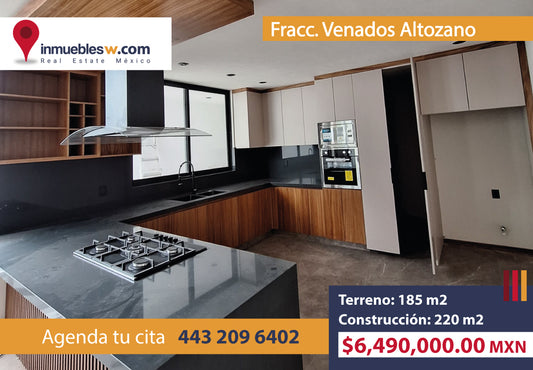 CASA EN VENTA EN FRACC. VENADOS ALTOZANO, MORELIA