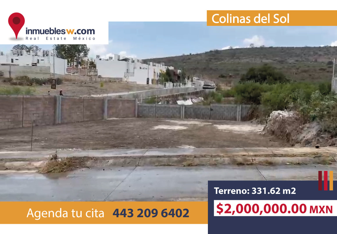 TERRENO EN VENTA EN COLINAS DEL SOL, MORELIA