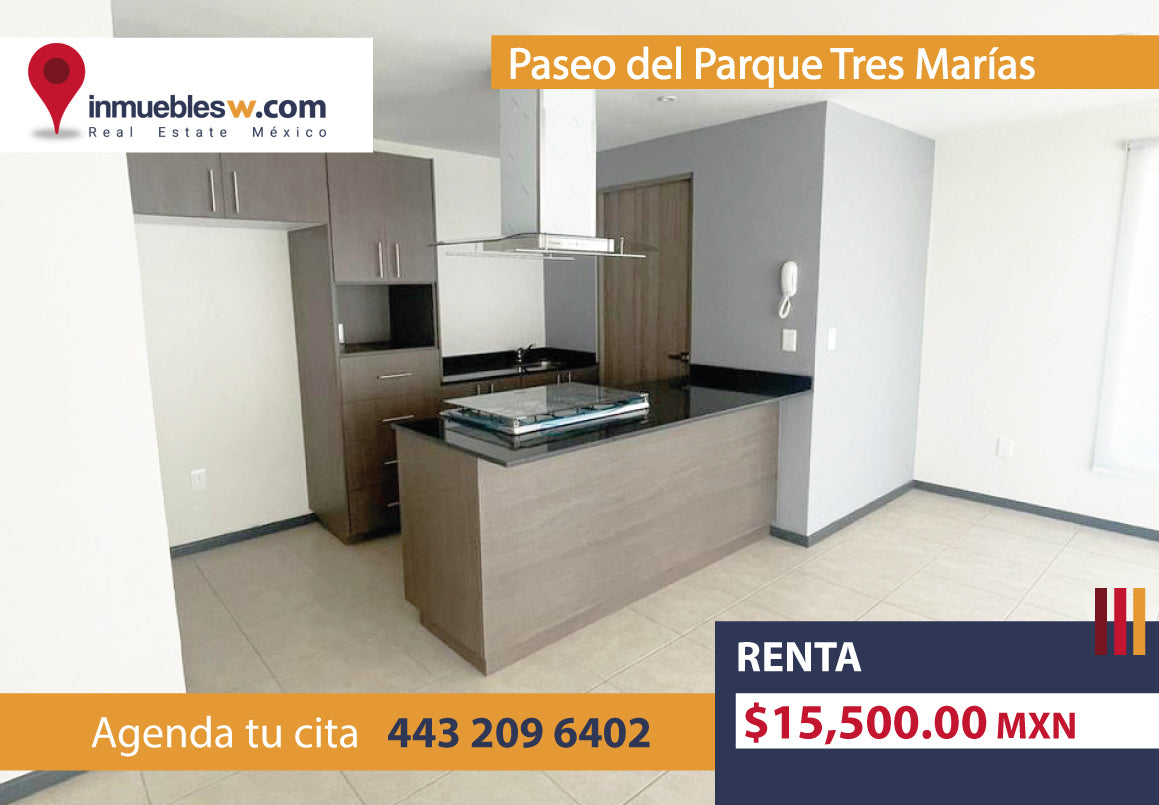 DEPARTAMENTO EN RENTA EN PASEO DEL PARQUE TRES MARIAS, MORELIA