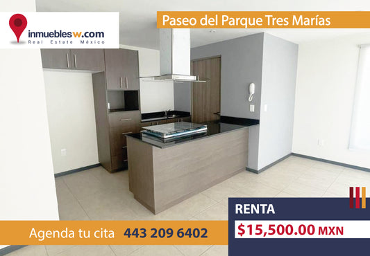 DEPARTAMENTO EN RENTA EN PASEO DEL PARQUE TRES MARIAS, MORELIA