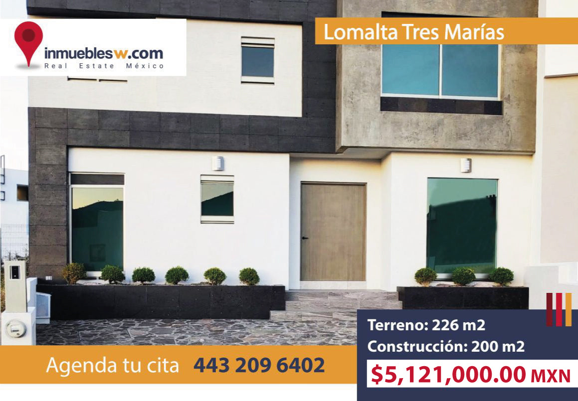 CASA EN VENTA EN LOMALTA TRES MARIAS, MORELIA