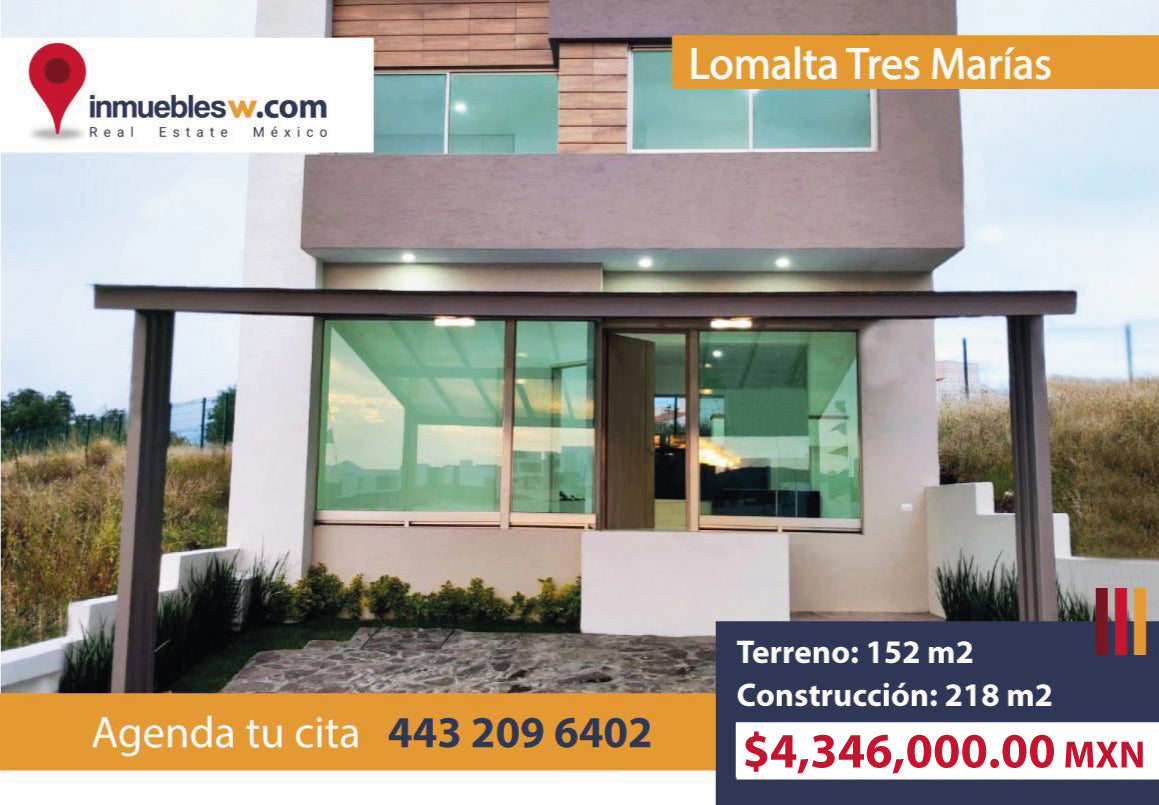 CASA EN VENTA EN LOMALTA TRES MARIAS, MORELIA