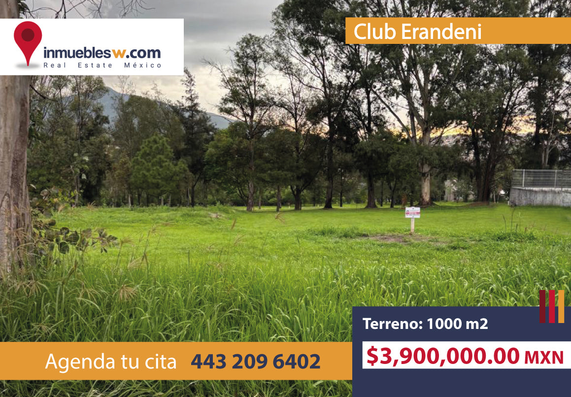 TERRENO EN VENTA EN CLUB CAMPESTRE ERANDENI, MORELIA