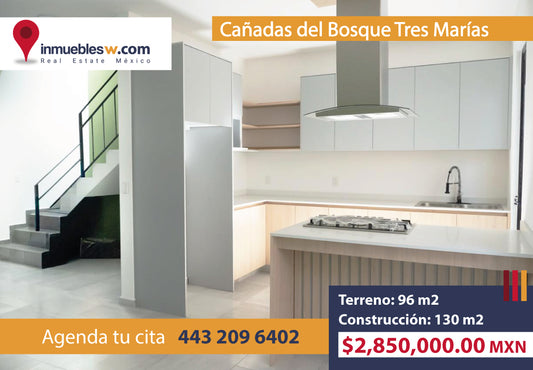 CASA EN VENTA EN CAÑADAS DEL BOSQUE TRES MARIAS, MORELIA