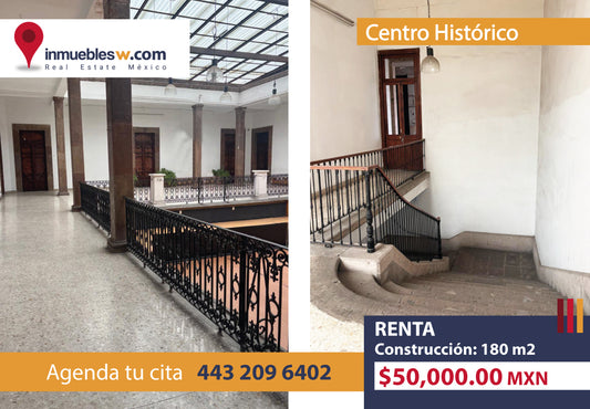 OFICINA EN RENTA EN EL CENTRO HISTORICO, MORELIA