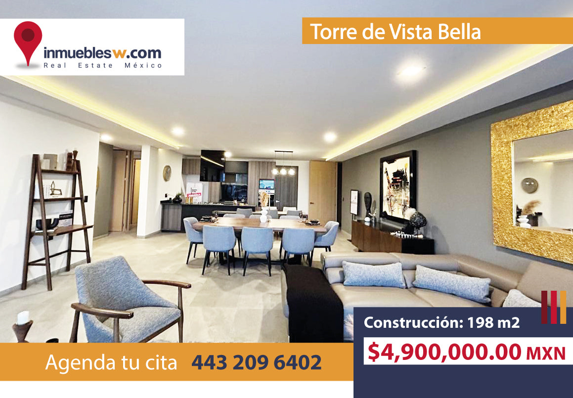 DEPARTAMENTO EN VENTA EN TORRE VISTA BELLA, MORELIA