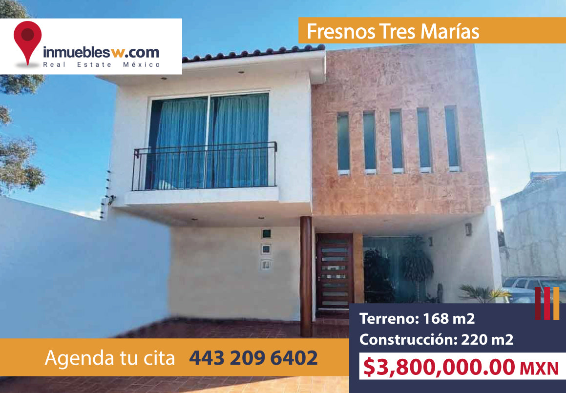 CASA EN VENTA EN FRESNOS TRES MARIAS, MORELIA