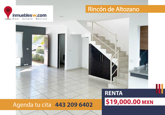 CASA EN RENTA EN RINCON DE ALTOZANO, MORELIA
