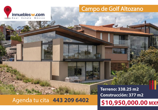 CASA EN VENTA EN CLUB Y DENTRO DEL CAMPO DE GOLF ALTOZANO, MORELIA