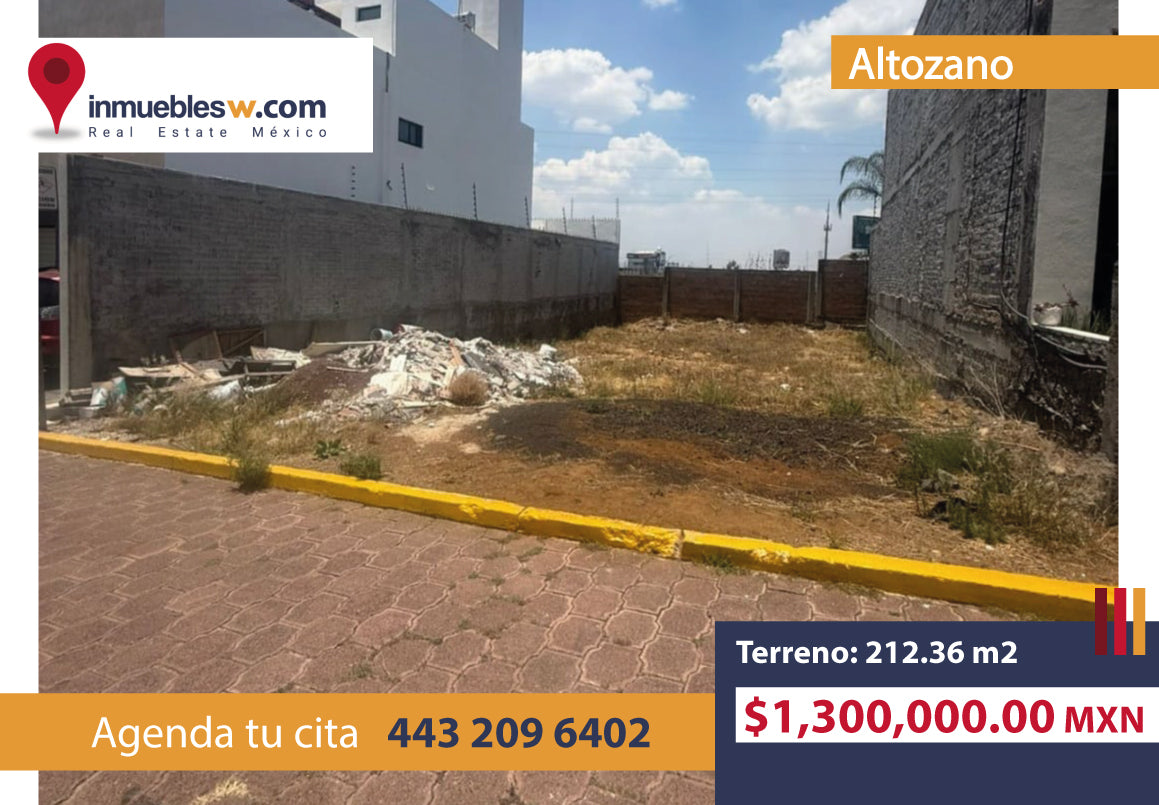 TERRENO EN VENTA EN ALTOZANO, MORELIA