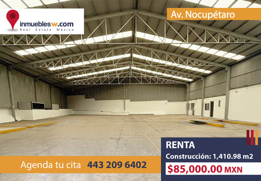 BODEGA EN RENTA EN AV. NOCUPETARO, MORELIA
