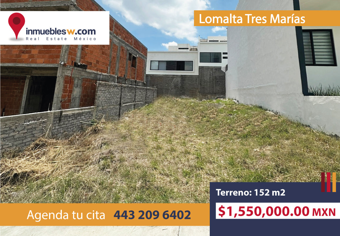 TERRENO EN VENTA EN LOMALTA TRES MARIAS, MORELIA