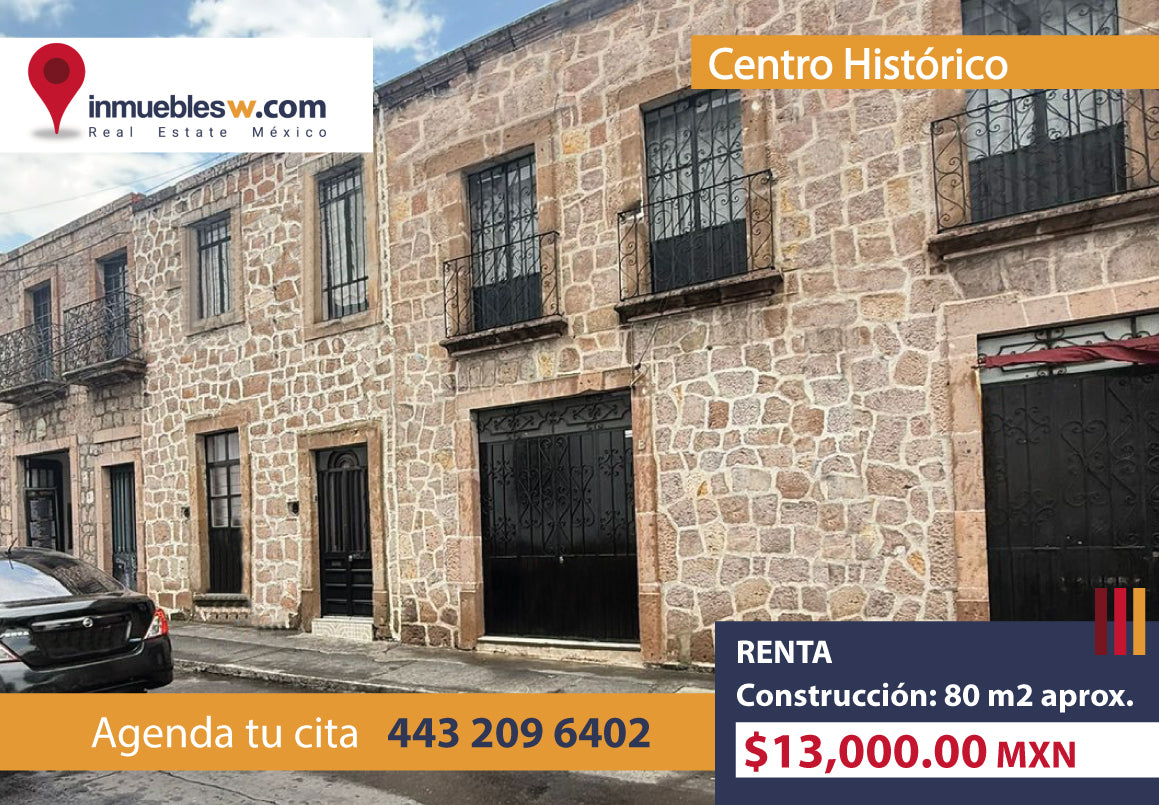 LOCAL EN RENTA EN EL CENTRO HISTORICO, MORELIA