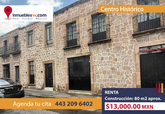 LOCAL EN RENTA EN EL CENTRO HISTORICO, MORELIA