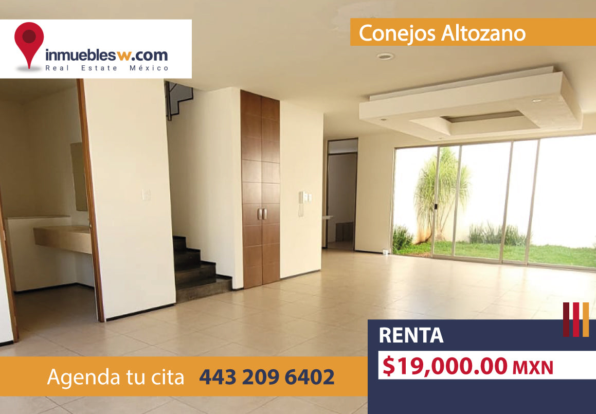 CASA EN RENTA EN CONEJOS ALTOZANO, MORELIA