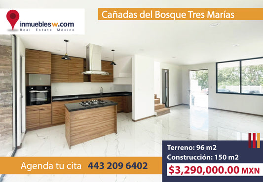 CASA EN PREVENTA EN CAÑADAS DEL BOSQUE TRES MARIAS, MORELIA