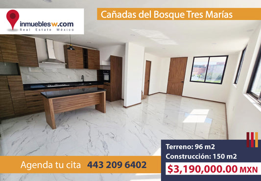 CASA EN PREVENTA EN CAÑADAS DEL BOSQUE TRES MARIAS, MORELIA
