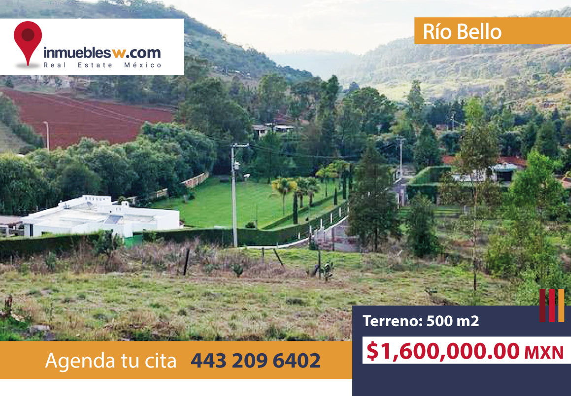 TERRENO CAMPESTRE EN VENTA EN RIO BELLO, MORELIA