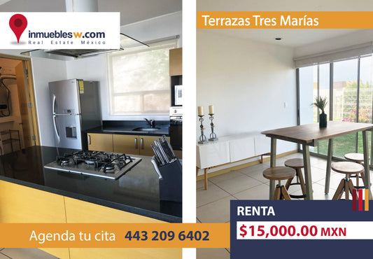 DEPARTAMENTO EN RENTA EN TERRAZAS TRES MARIAS, MORELIA