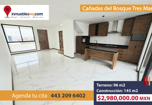 CASA EN PREVENTA EN CAÑADAS DEL BOSQUE TRES MARIAS, MORELIA