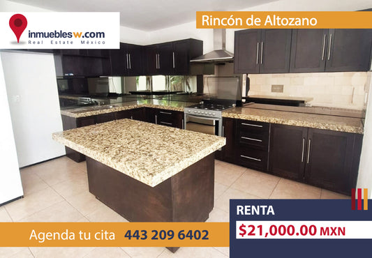CASA EN RENTA EN RINCON DE ALTOZANO, MORELIA