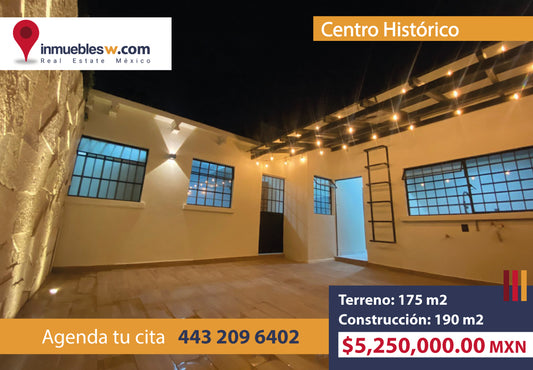 CASA EN VENTA DE UNA PLANTA EN EL CENTRO HISTORICO, MORELIA
