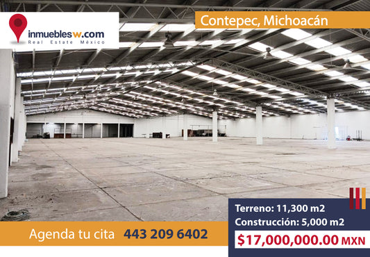 NAVE INDUSTRIAL EN VENTA EN CONTEPEC, MICHOACAN