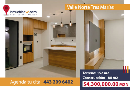 CASA EN VENTA EN VALLE NORTE TRES MARIAS, MORELIA