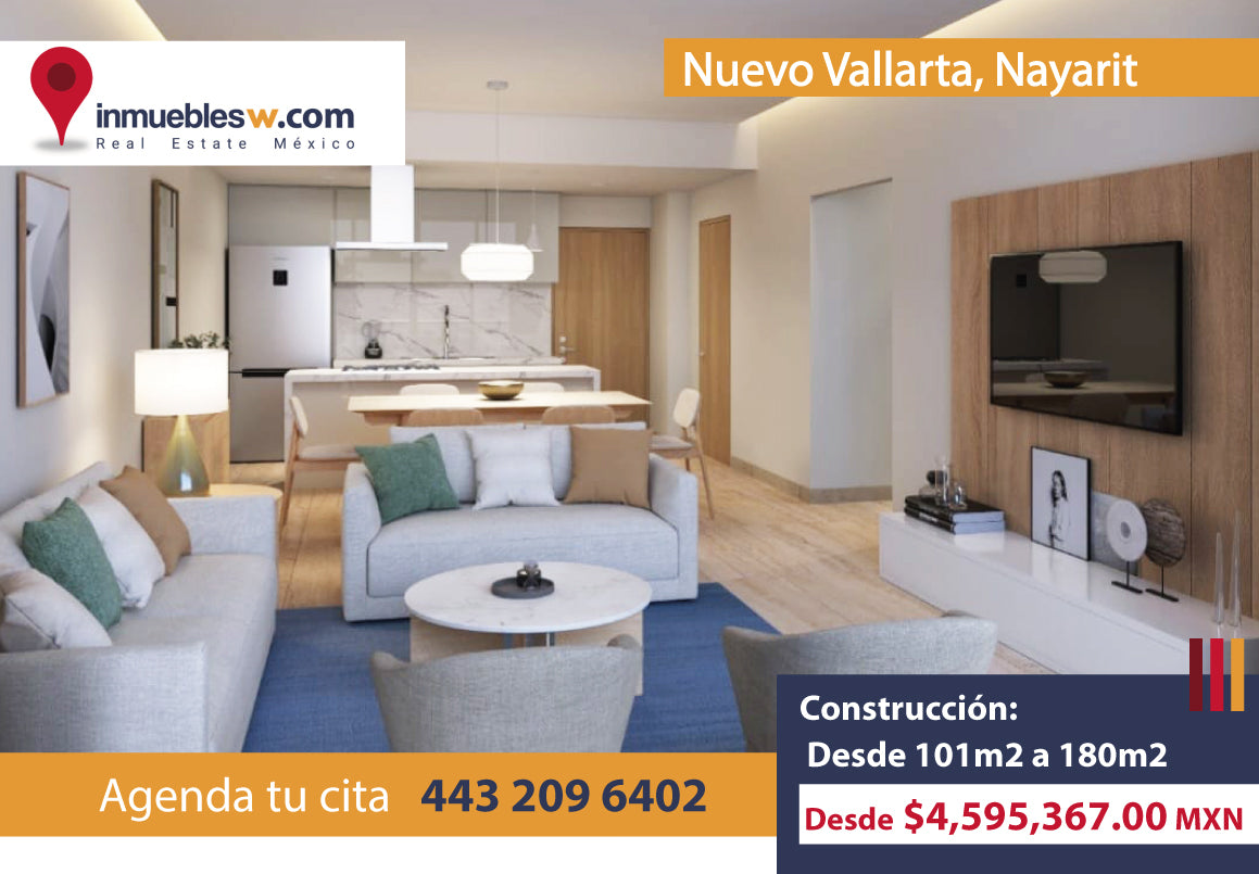 DEPARTAMENTO DE LUJO EN VENTA EN NUEVO VALLARTA, NAYARIT