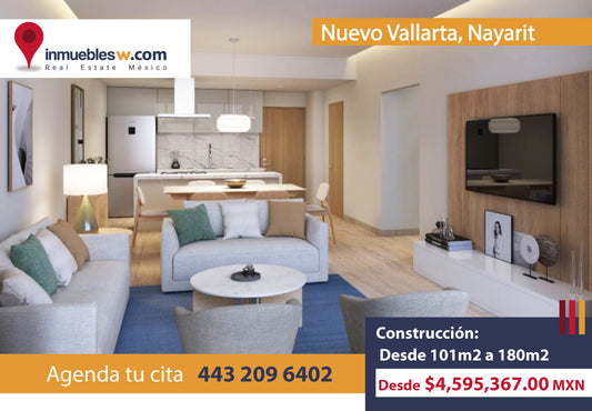 DEPARTAMENTO DE LUJO EN VENTA EN NUEVO VALLARTA, NAYARIT
