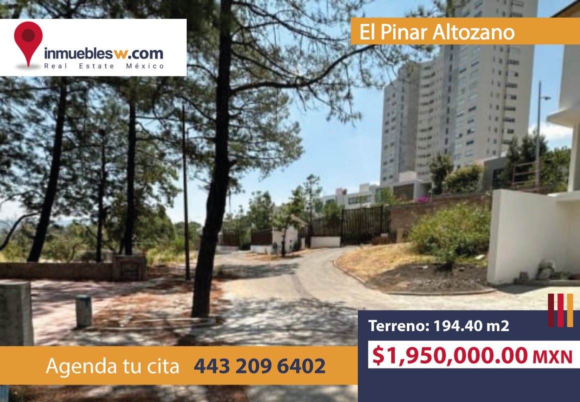 TERRENO EN VENTA EN EL PINAR ALTOZANO, MORELIA