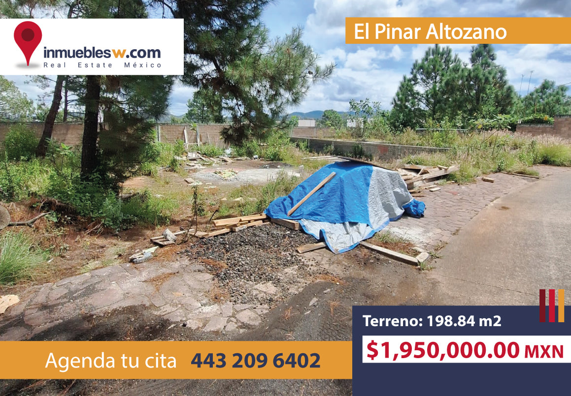 TERRENO EN VENTA EN EL PINAR ALTOZANO, MORELIA