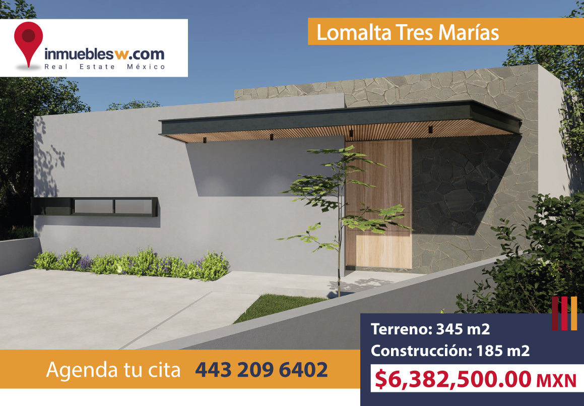 CASA DE UNA PLANTA EN VENTA EN LOMALTA TRES MARIAS, MORELIA