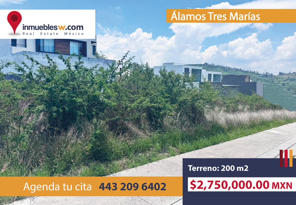 TERRENO EN VENTA EN ALAMOS TRES MARIAS, MORELIA