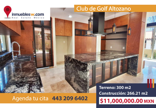 CASA EN VENTA EN CLUB Y DENTRO DEL CAMPO DE GOLF ALTOZANO, MORELIA