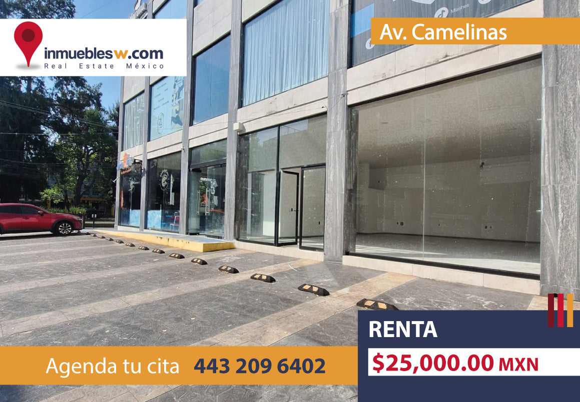 LOCAL COMERCIAL EN RENTA EN AV. CAMELINAS, MORELIA