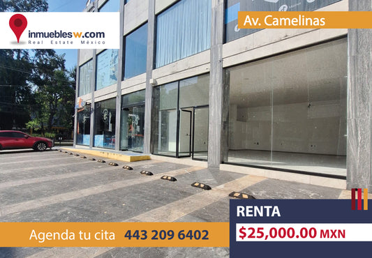 LOCAL COMERCIAL EN RENTA EN AV. CAMELINAS, MORELIA