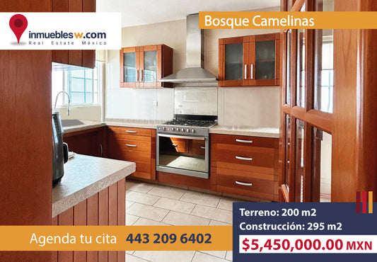 CASA EN VENTA EN BOSQUE CAMELINAS, MORELIA