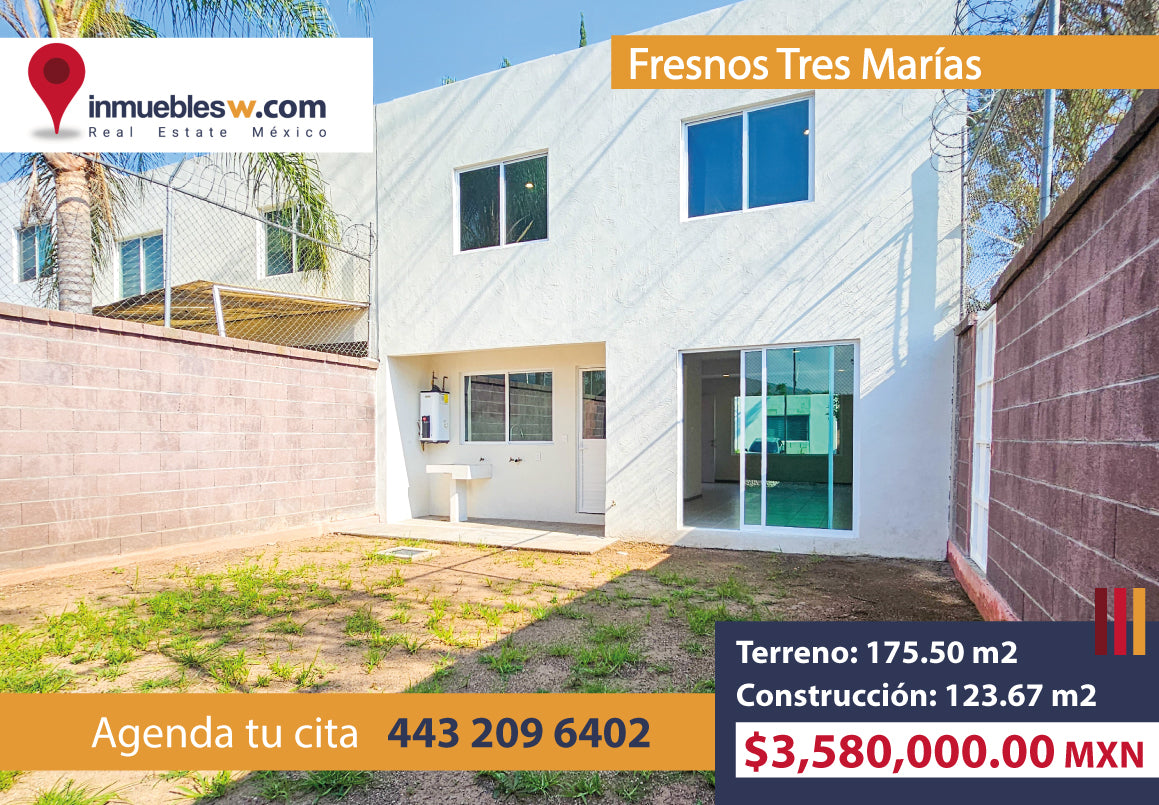 CASA EN VENTA EN FRESNOS TRES MARIAS, MORELIA