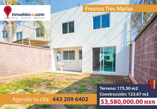 CASA EN VENTA EN FRESNOS TRES MARIAS, MORELIA