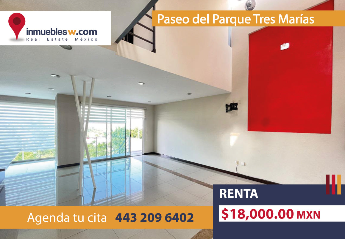 CASA EN RENTA EN PASEO DEL PARQUE TRES MARIAS, MORELIA