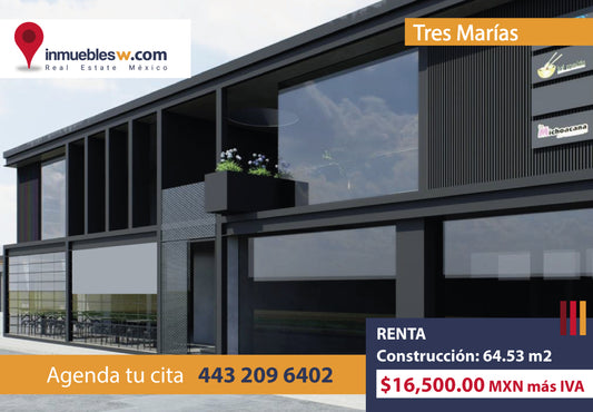 LOCAL COMERCIAL EN RENTA EN TRES MARIAS, MORELIA