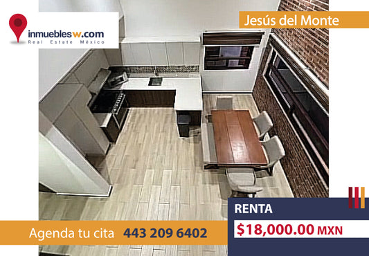 CASA AMUEBLADA EN RENTA EN JESUS DEL MONTE, MORELIA