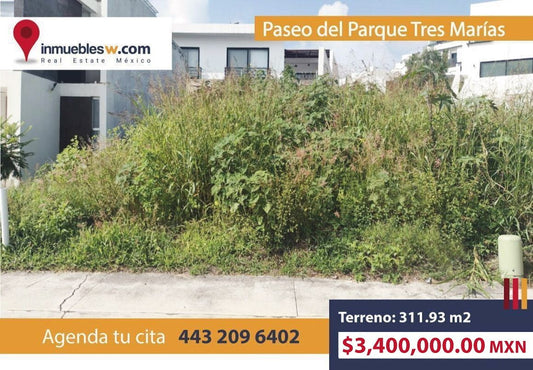 TERRENO EN VENTA EN PASEO DEL PARQUE TRES MARIAS, MORELIA