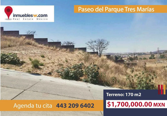 TERRENO EN VENTA EN PASEO DEL PARQUE TRES MARIAS, MORELIA