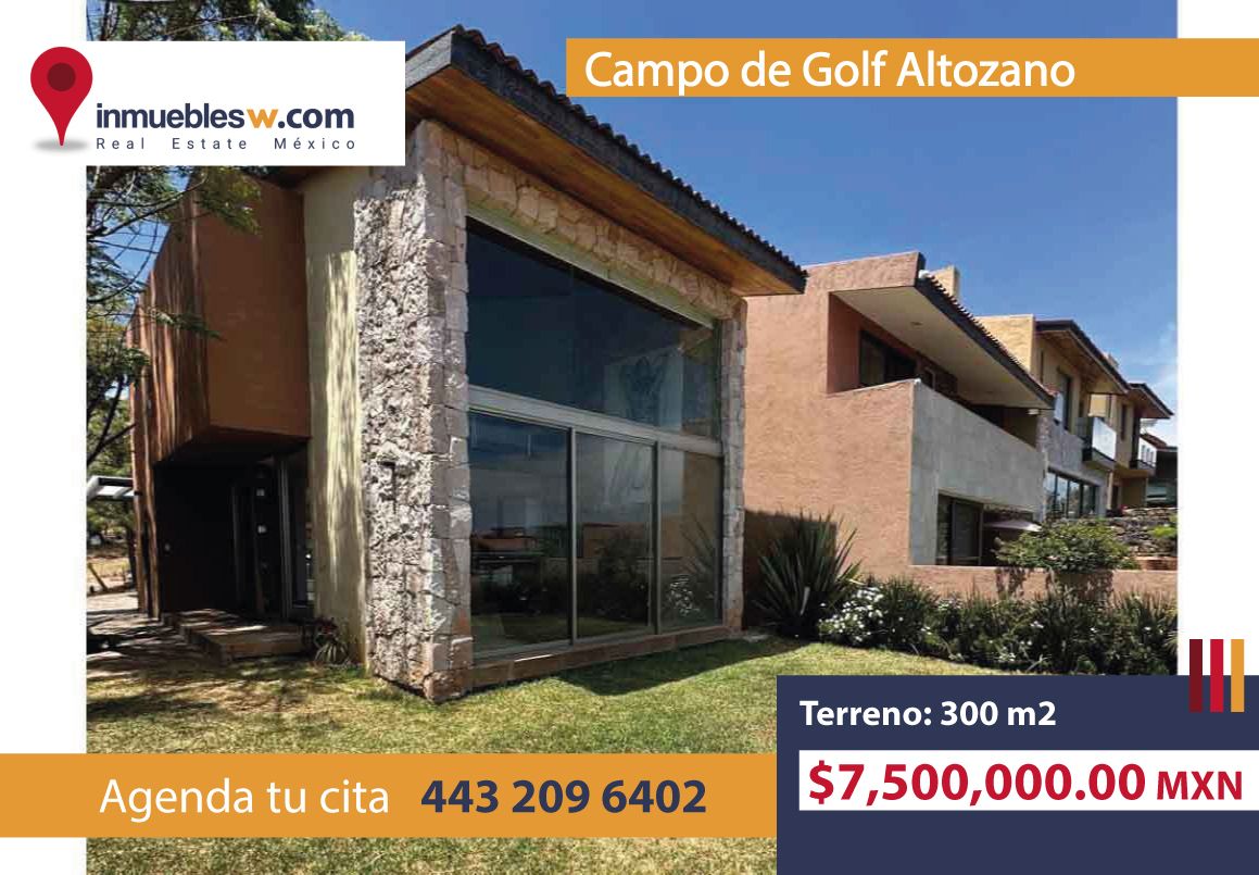 CASA EN VENTA EN CLUB Y DENTRO DEL CAMPO DE GOLF ALTOZANO, MORELIA