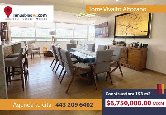 DEPARTAMENTO EN VENTA EN TORRE VIVALTO ALTOZANO, MORELIA