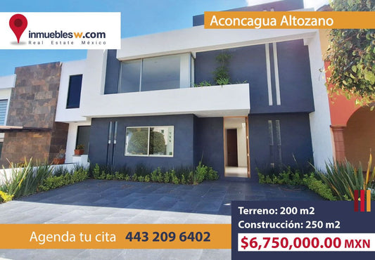 CASA EN VENTA EN ACONCAGUA ALTOZANO, MORELIA