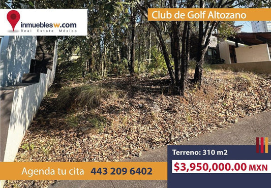 TERRENO EN VENTA EN CLUB Y DENTRO DEL CAMPO DE GOLF ALTOZANO, MORELIA