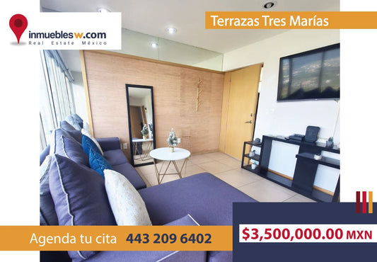 DEPARTAMENTO AMUEBLADO EN VENTA EN TERRAZAS TRES MARIAS, MORELIA